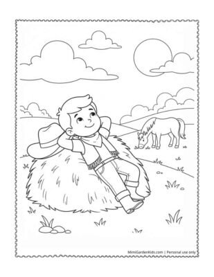 cowboy coloring pages printable