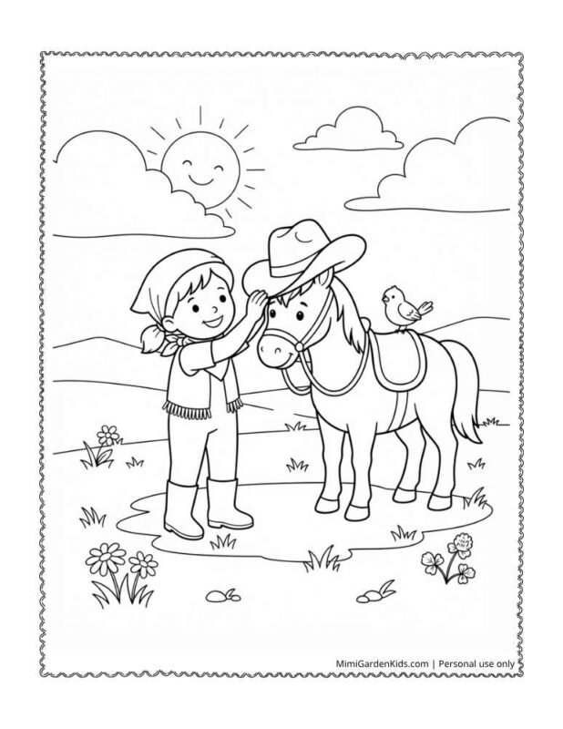 cowgirl coloring pages printable