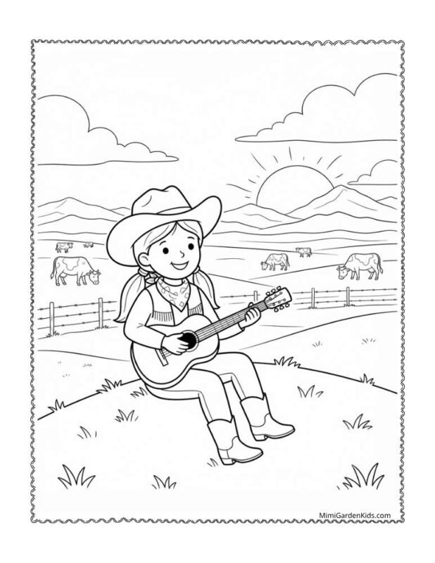 cowgirl printable coloring pages