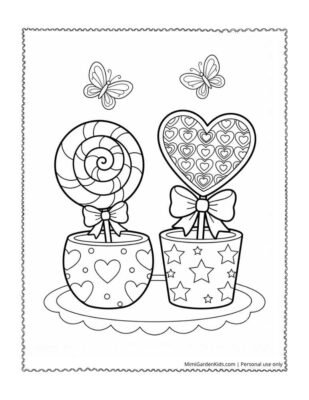 cute candy coloring pages