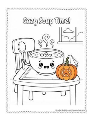 cute food with faces coloring pages