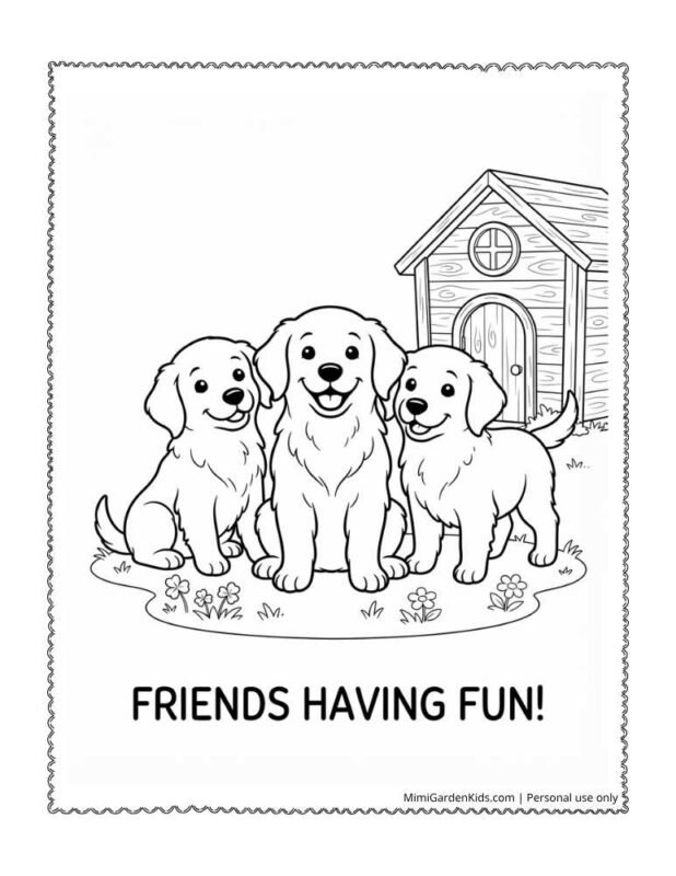 cute puppy coloring page