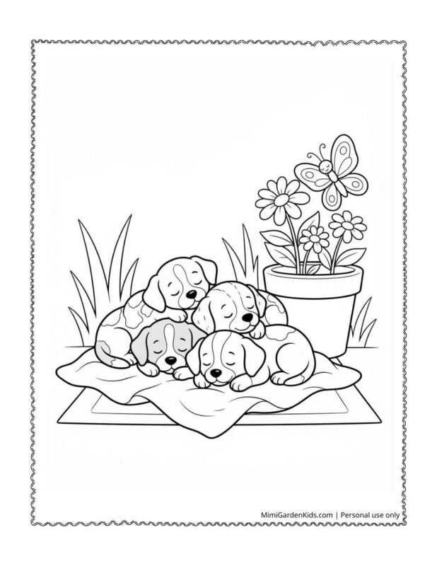 cute puppy coloring pages jg