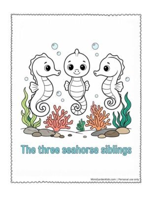 cute seahorse coloring pages