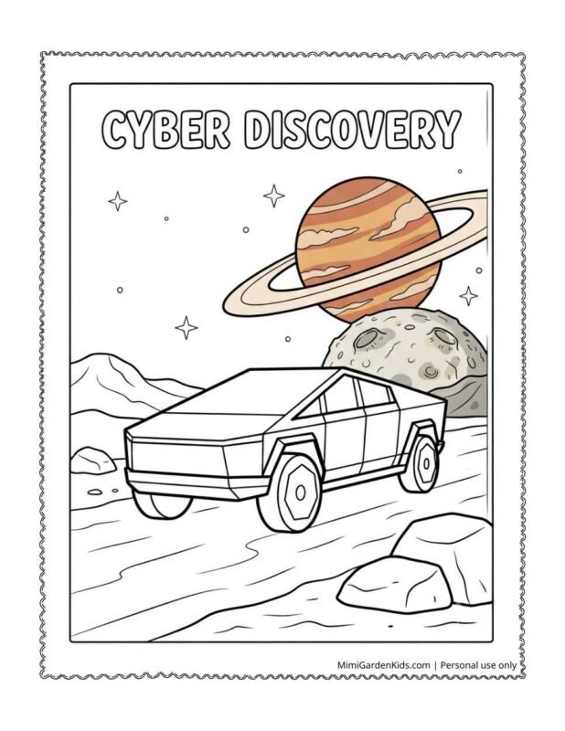 cybertruck coloring page