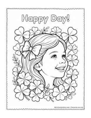 four leaf clover color pages