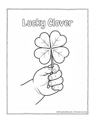 four leaf clover coloring pages