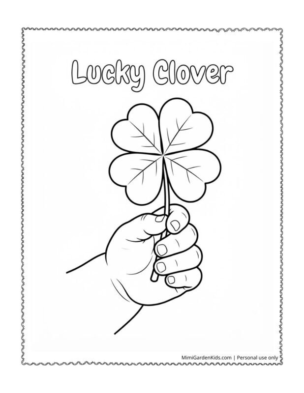 four leaf clover coloring pages