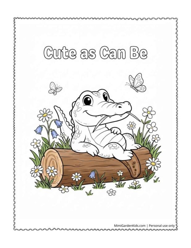 free alligator coloring pages