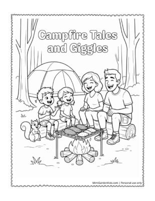free camping coloring pages