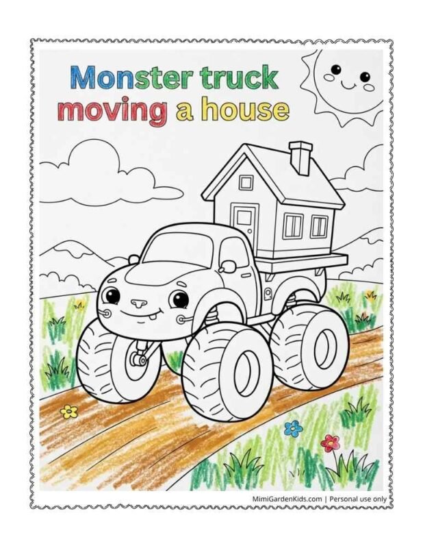 free coloring pages monster trucks