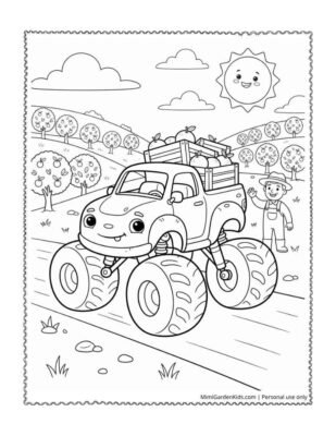 free printable coloring pages monster trucks