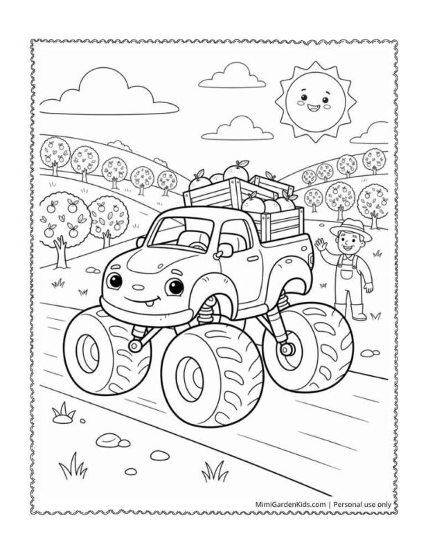free printable coloring pages monster trucks
