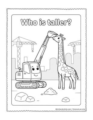 free printable excavator coloring pages