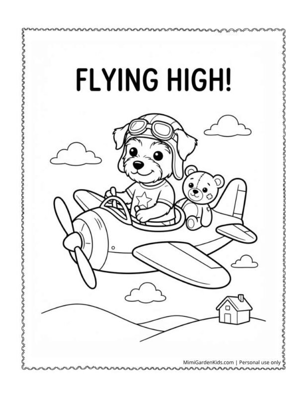 free puppy coloring pages printable