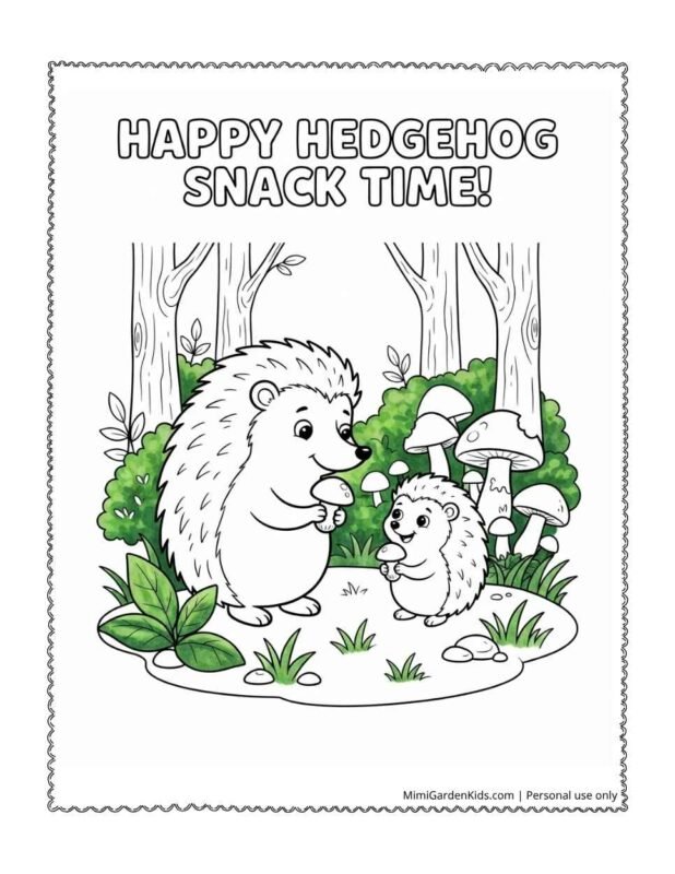 hedgehog coloring page