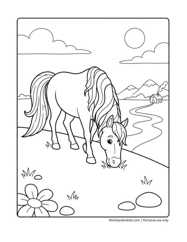 horse free coloring pages