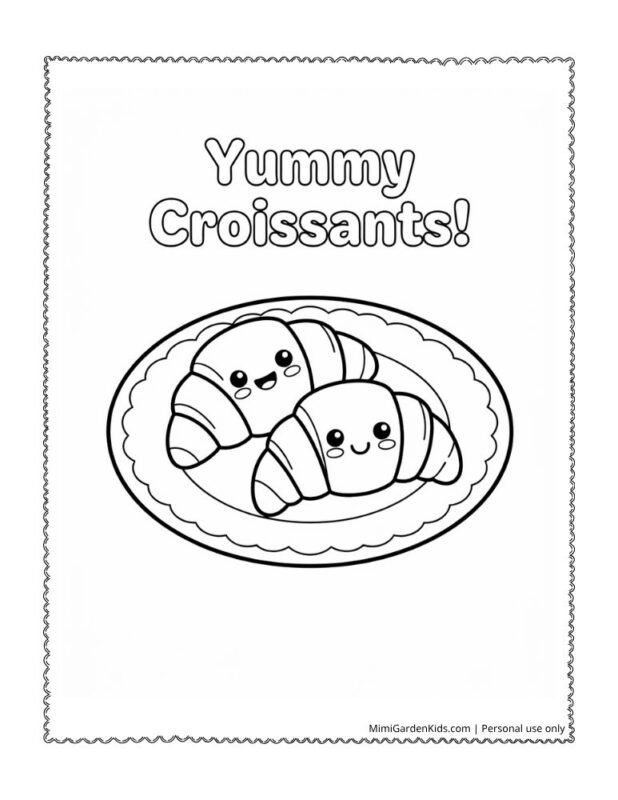 kawaii easy cute food coloring pages