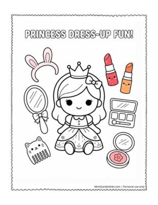 makeup coloring page