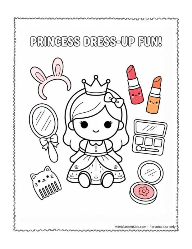 makeup coloring page