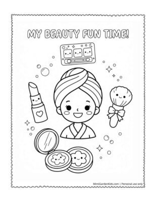 makeup coloring pages printable