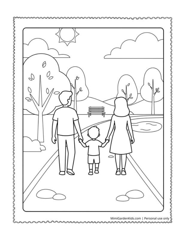 my family coloring pages BOY