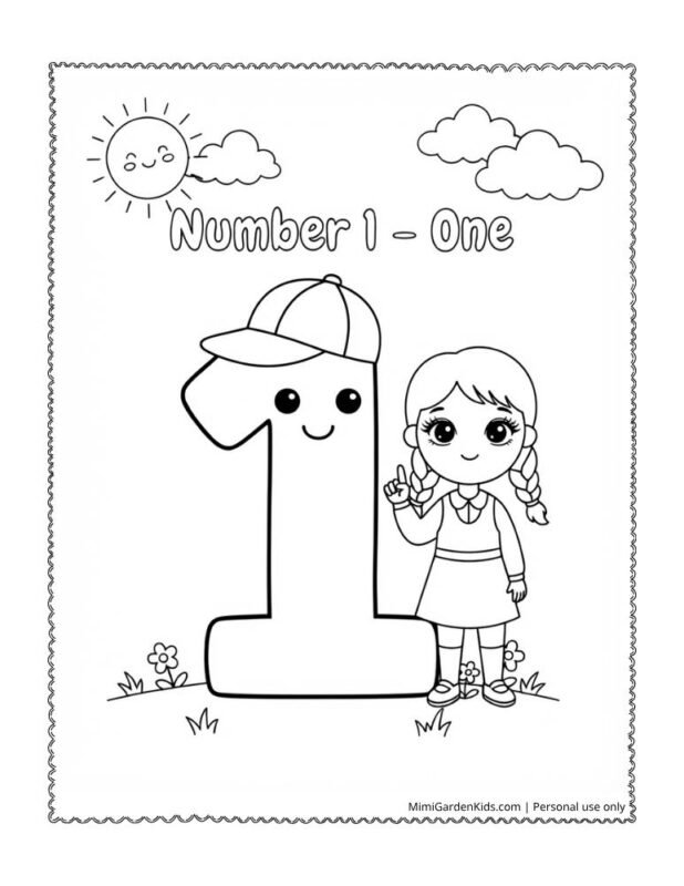 number coloring pages 1