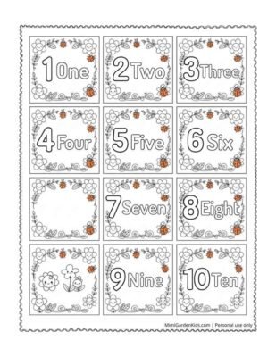 numbers 1 10 coloring pages