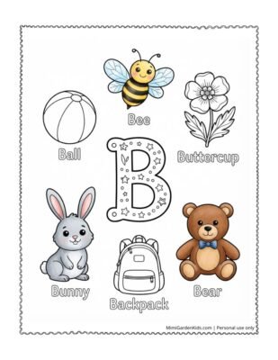 phonics coloring pages alphabet - Letter B