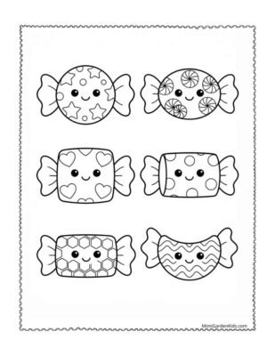 printable candy coloring pages