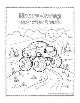 printable monster truck coloring pages