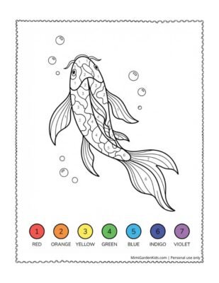 rainbow fish color by number