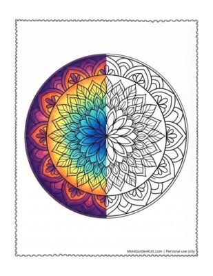 rainbow mandala coloring pages