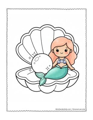 seashell coloring pages printable