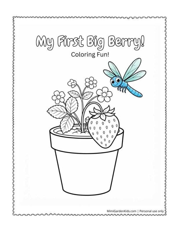 strawberries coloring pages