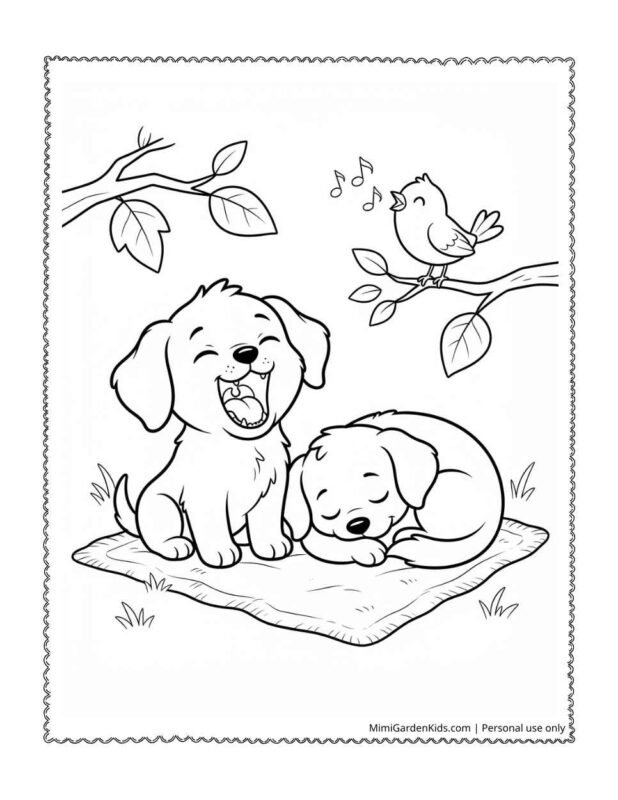 super cute puppy coloring pages