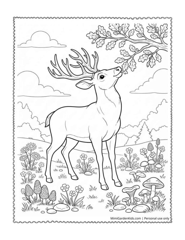 whitetail buck coloring pages