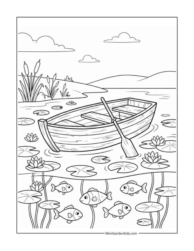 boat coloring pages printable free