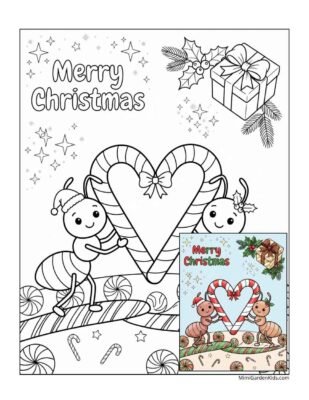 candy cane printable coloring pages