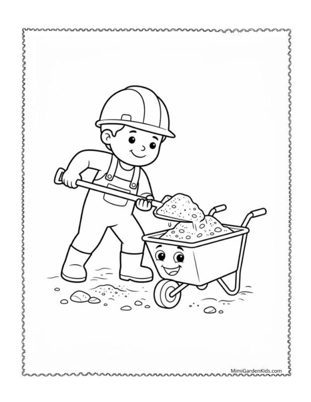 coloring page construction