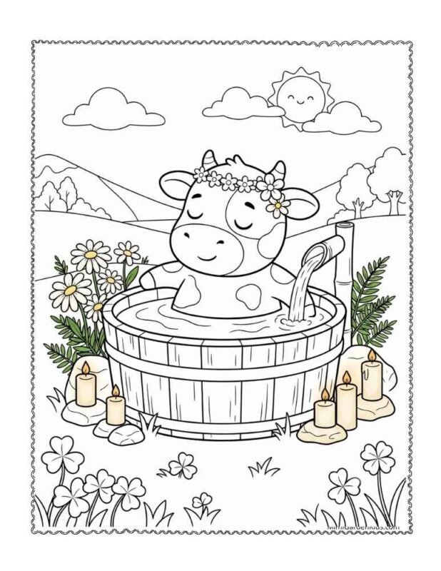 coloring page of cow free printable