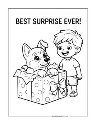 coloring page of puppy free printable