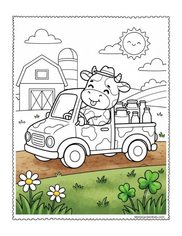 Coloring Pages Cow Print free printable