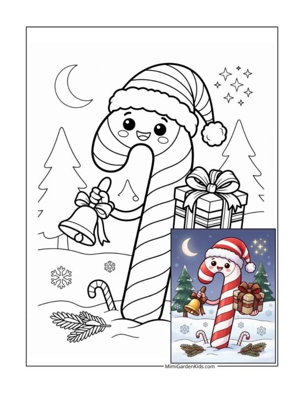 coloring pages of candy canes free printable