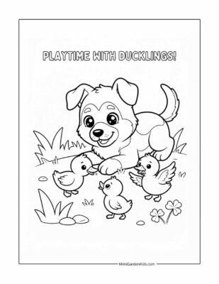 coloring pages of puppys free printable