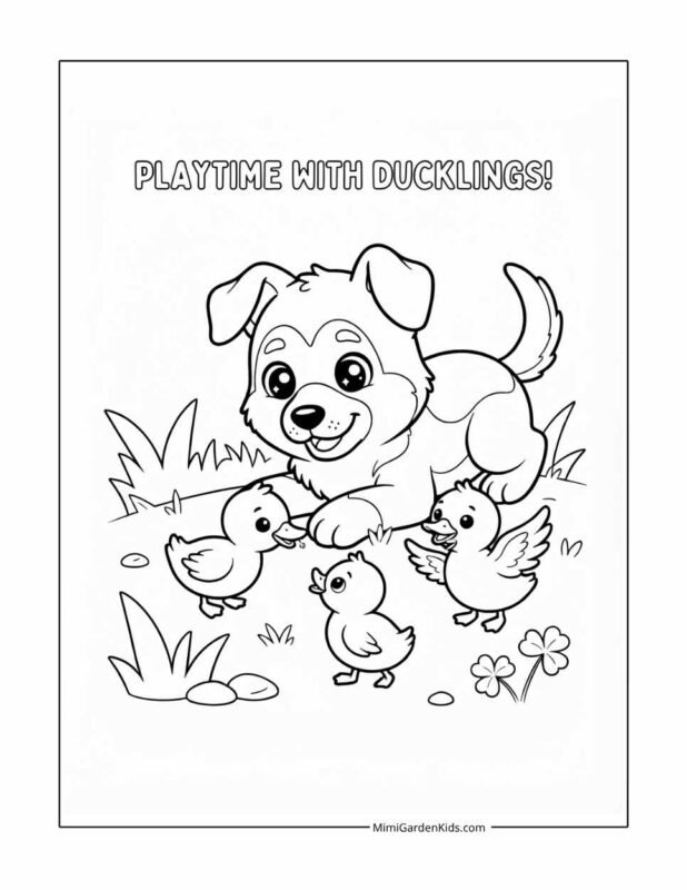 coloring pages of puppys free printable