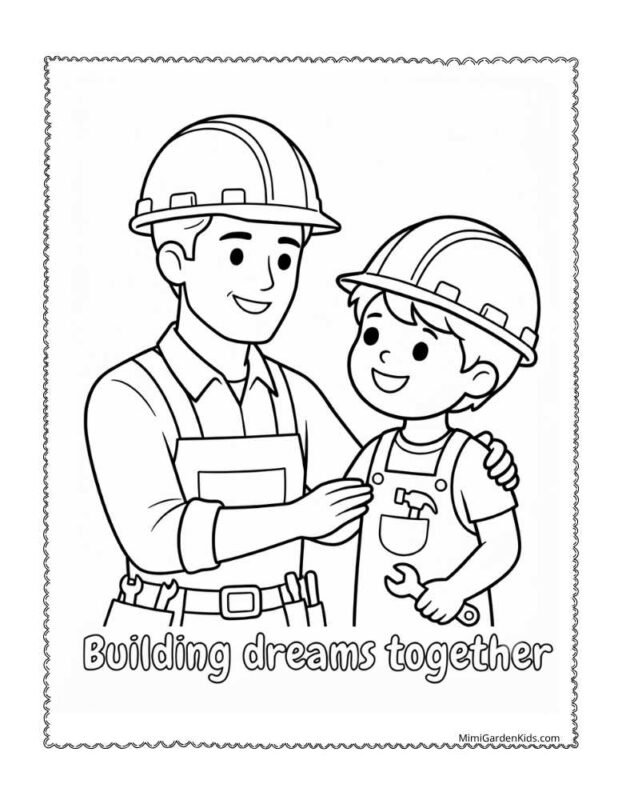 construction hat coloring page