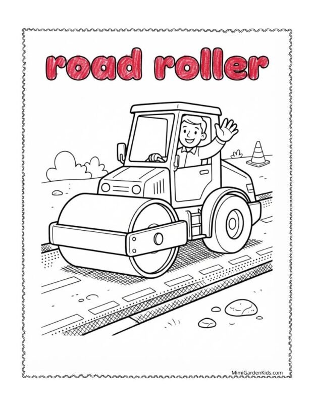 construction machines coloring pages