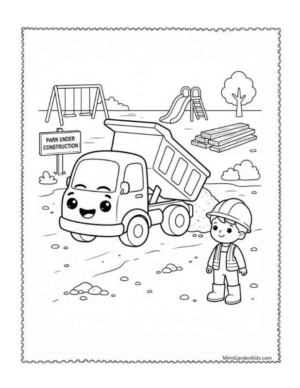 construction truck coloring pages
