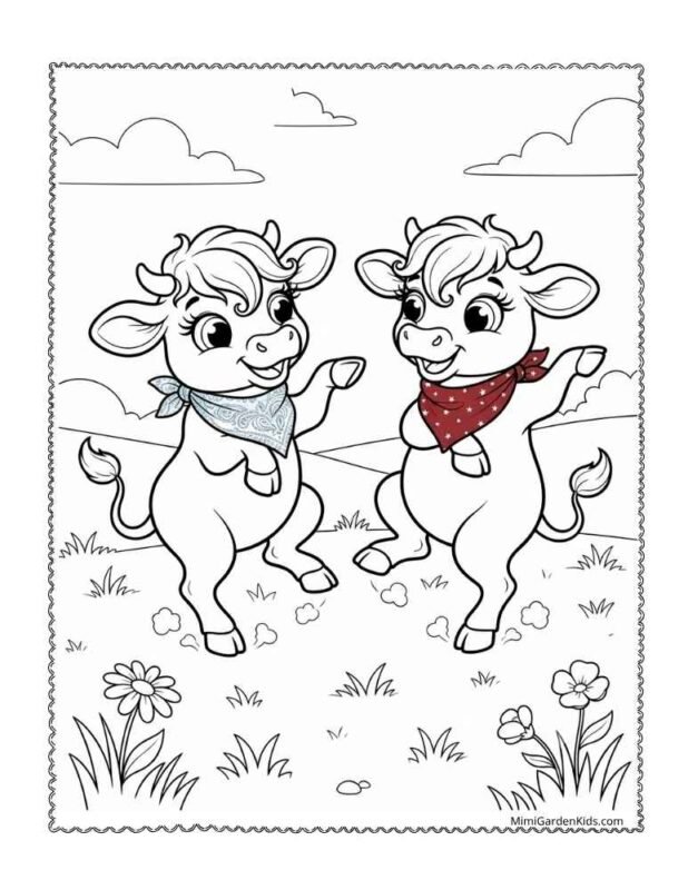 cow coloring pages free printable pdf download